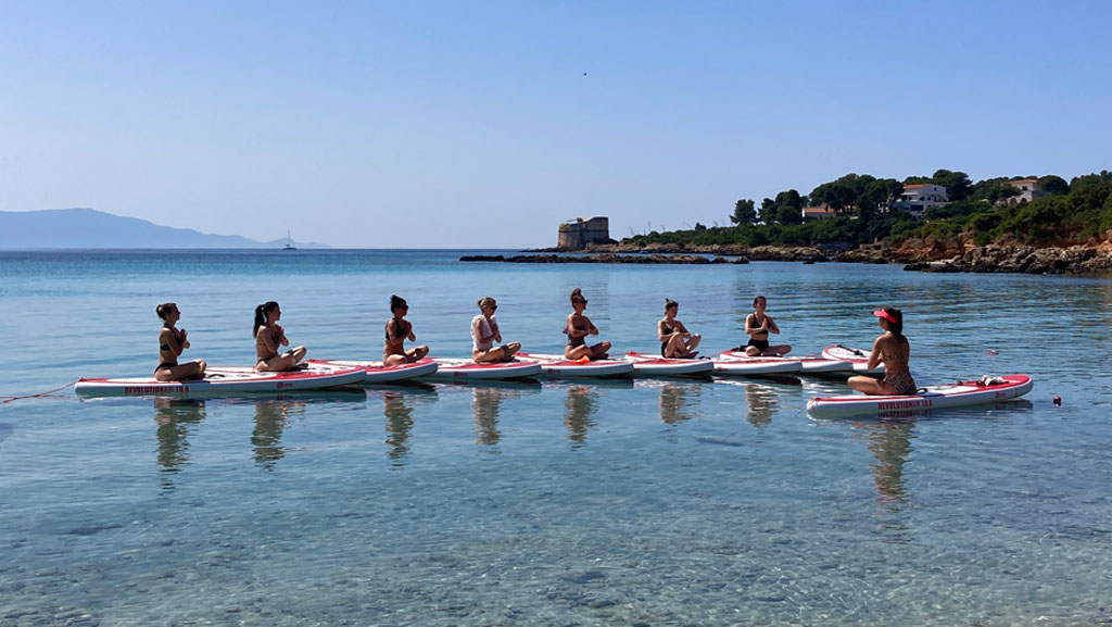 Sup Ventura yoga spiaggia del Lazzaretto